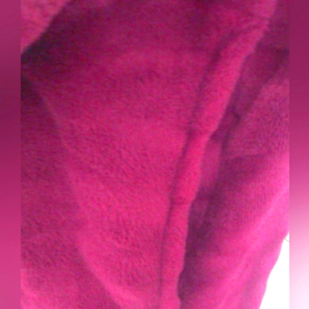 Lk. New Miss Elaine Fuchsia Plush Robe Sz XL Zip Up Luxurious SOFT Single Tassel - Picture 2 of 11